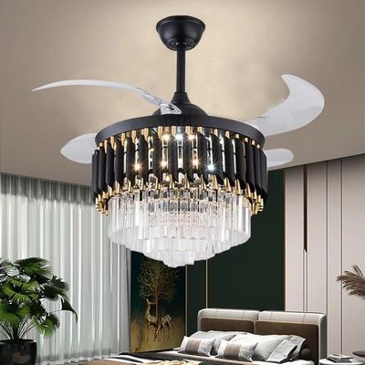 52 인치 LED 20W 현대 철회 DC 모터 천장 팬