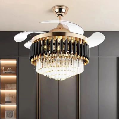 52 인치 LED 20W 현대 철회 DC 모터 천장 팬
