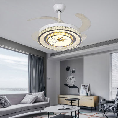LED 라이트가 있는 침실 접는 천장 팬 접이식 스마트 천장 팬